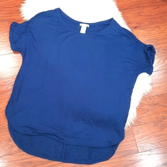 Matty M Tops - Matty M Blue Oversized Blouse